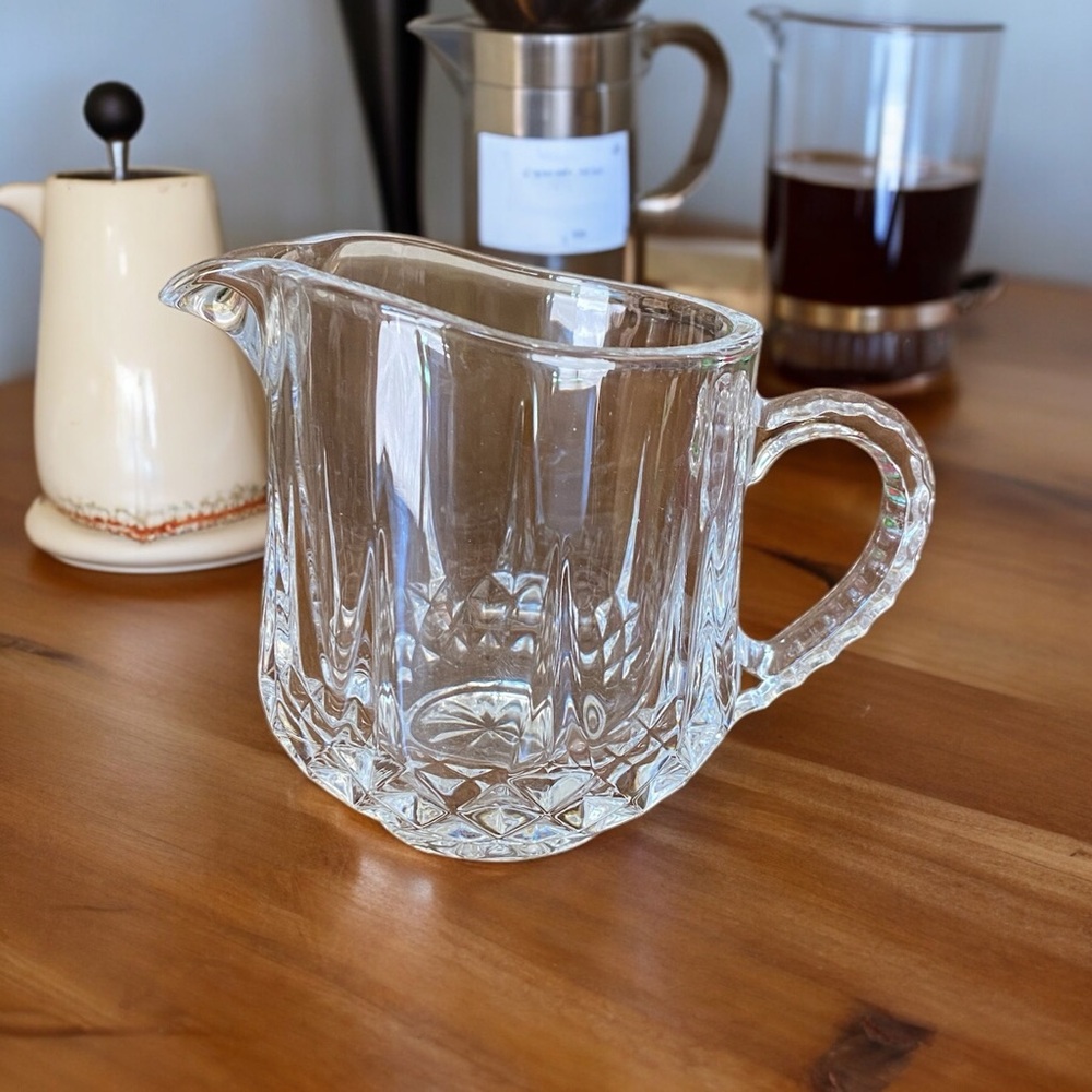 Vintage Cristal d'Arques France Longchamp 24% Lead Crystal Creamer Pitcher